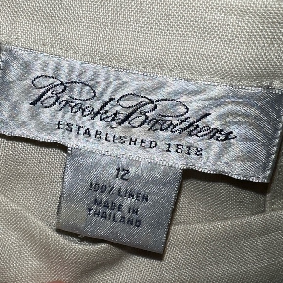 Women’s Old Money Brooks Bros tan linen Maxi Dress size 12 - Picture 5 of 6